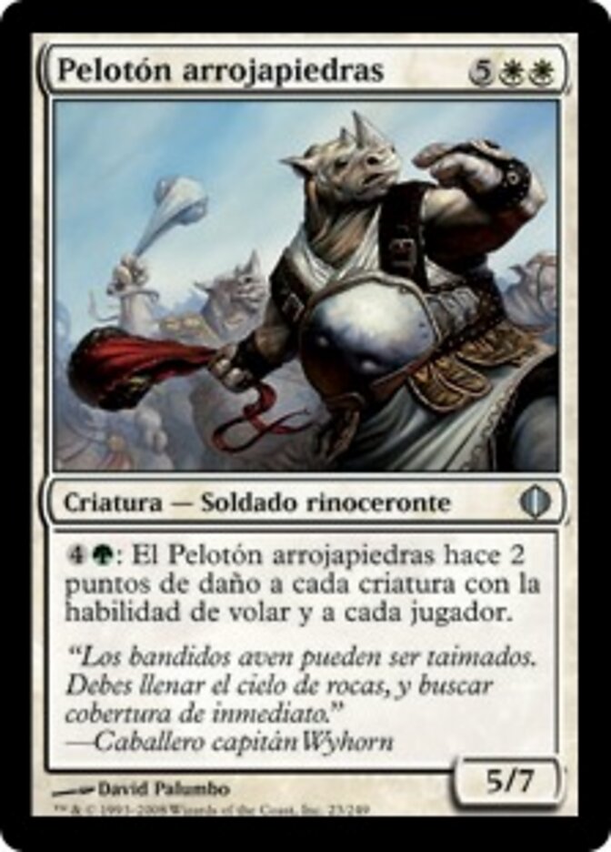 Pelotón arrojapiedras