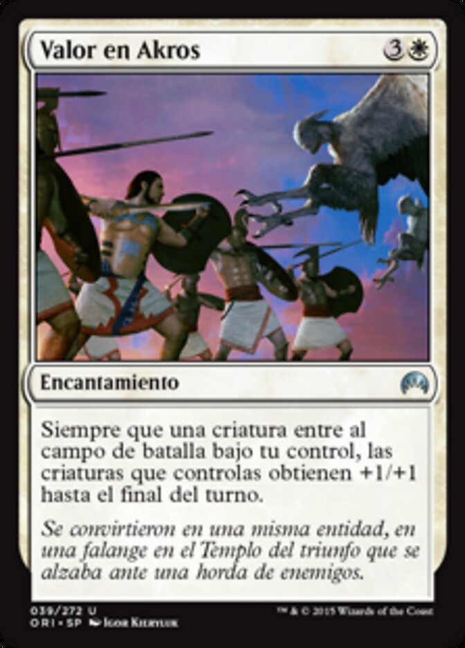 Valor en Akros