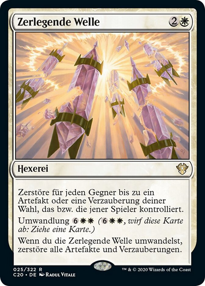 Zerlegende Welle