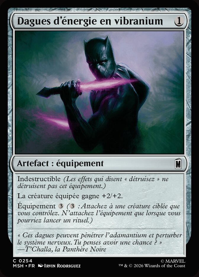 Dagues d'énergie en vibranium