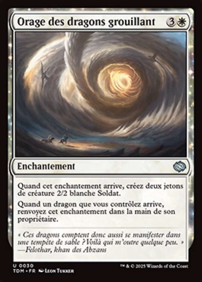 Orage des dragons grouillant