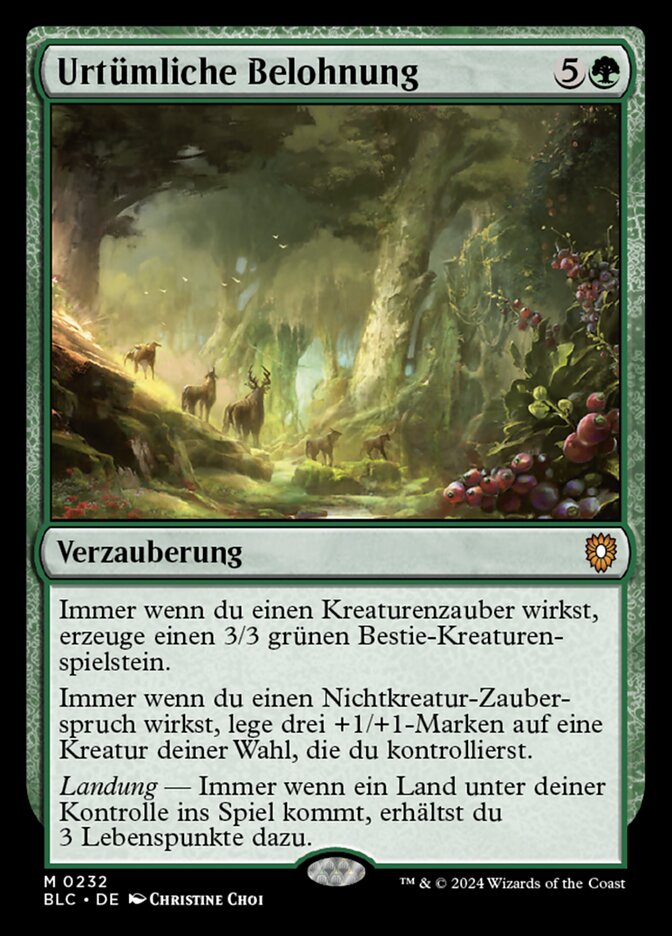 Urtümliche Belohnung