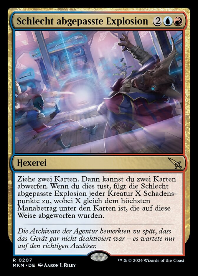 Schlecht abgepasste Explosion