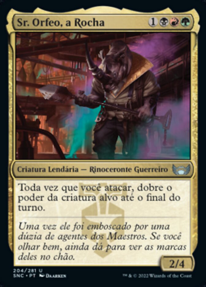 Sr. Orfeo, a Rocha