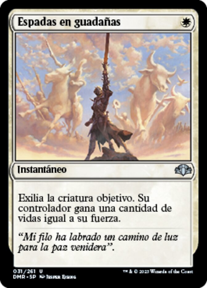 Espadas en guadañas