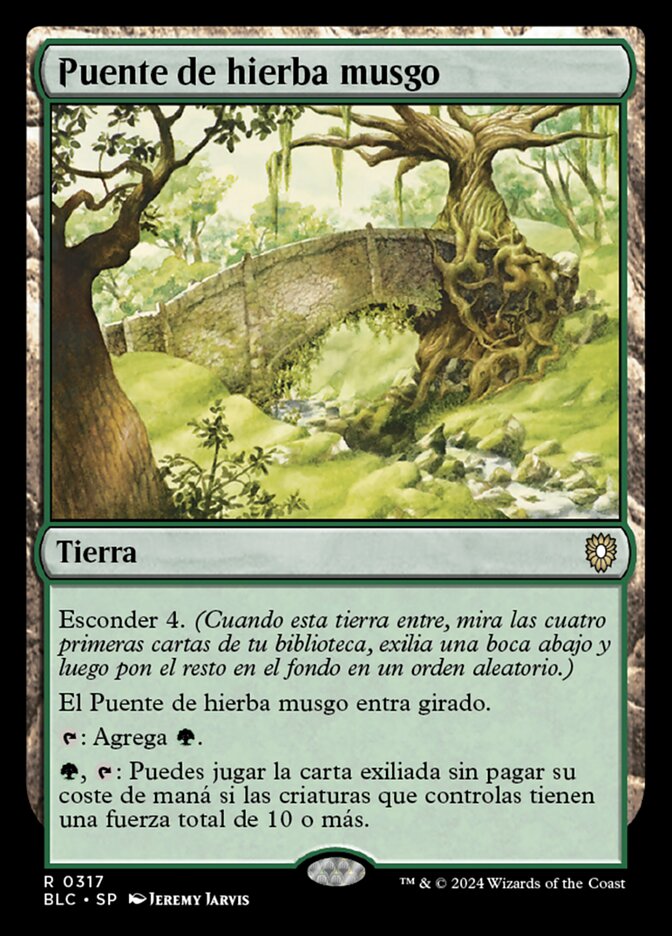 Puente de hierba musgo