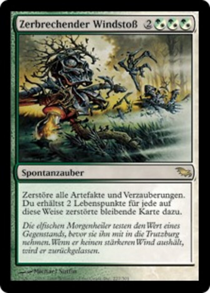 Zerbrechender Windstoß