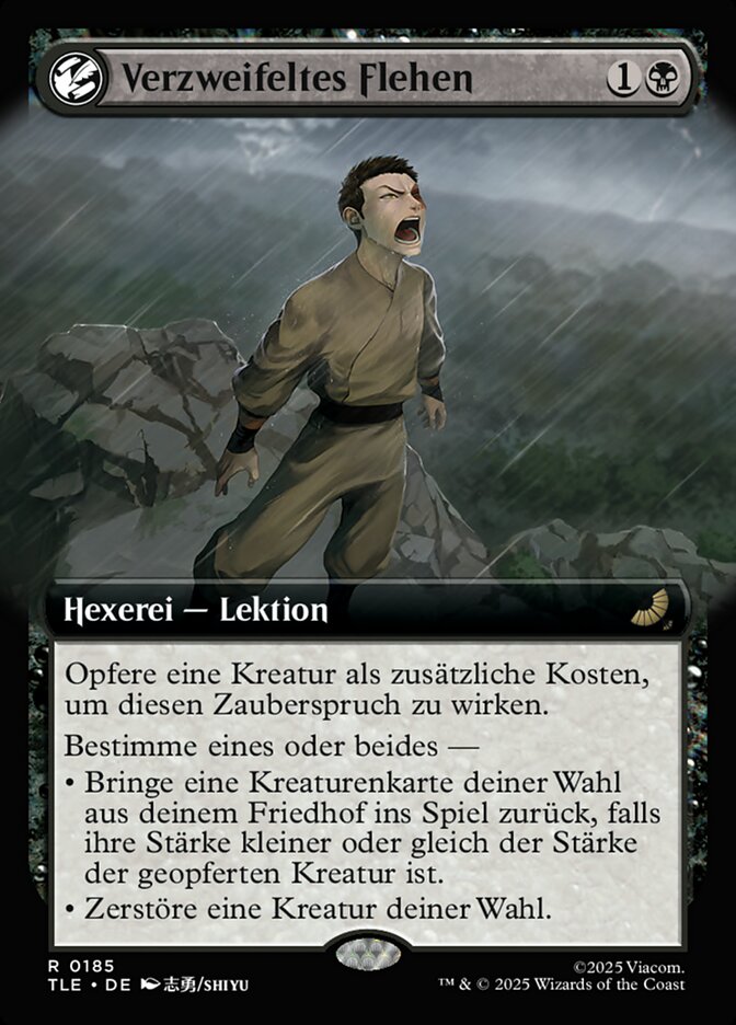 Verzweifeltes Flehen