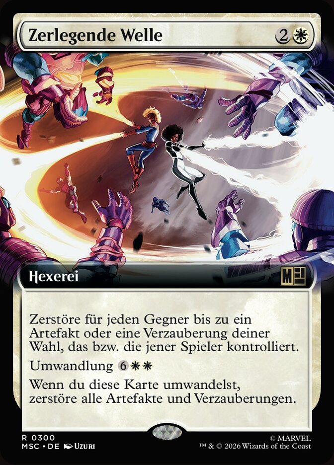 Zerlegende Welle