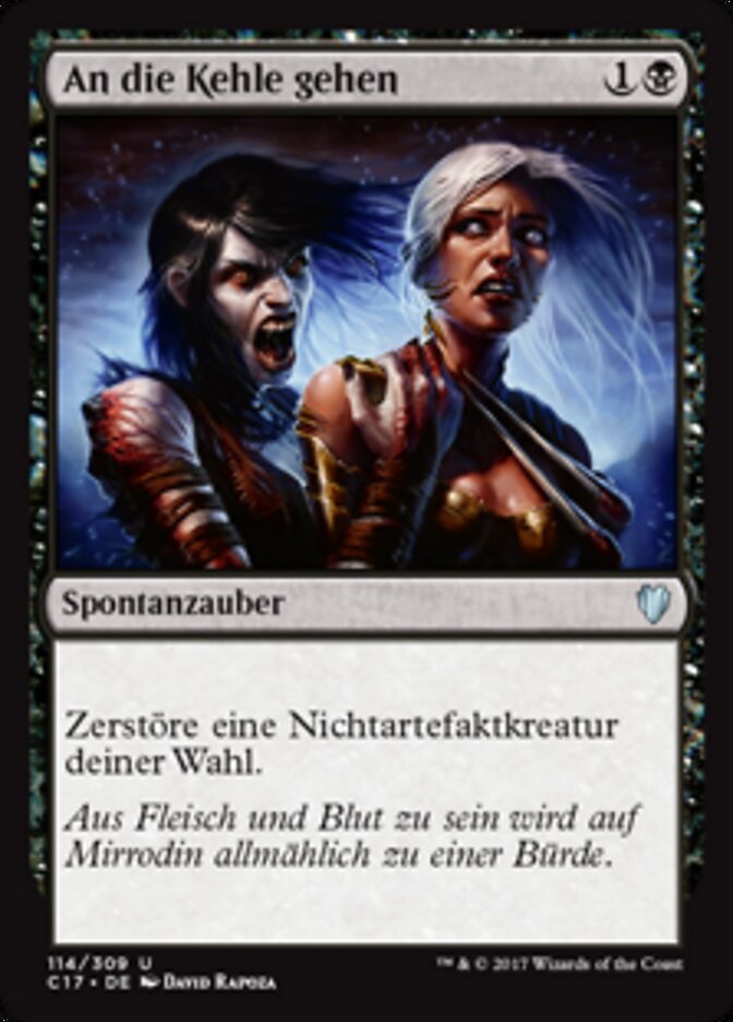 An die Kehle gehen
