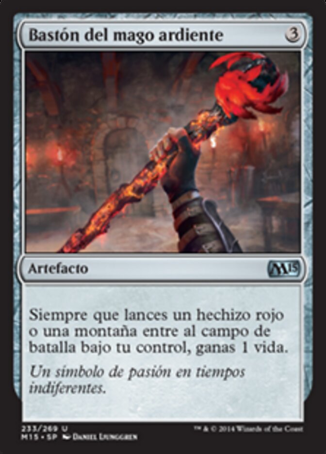 Bastón del mago ardiente