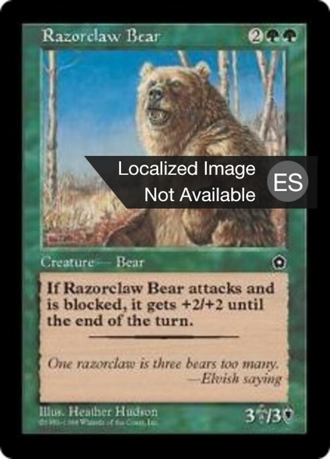 Oso garra de navaja