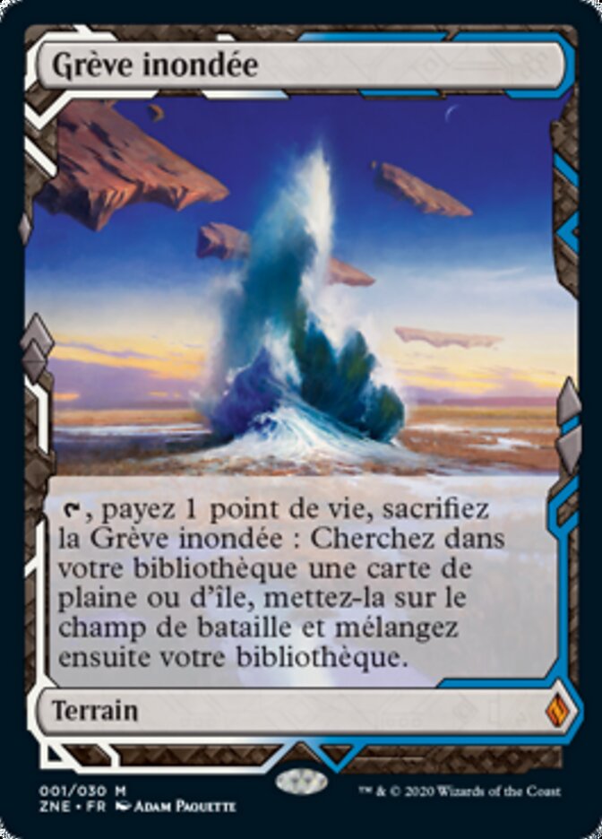 Grève inondée
