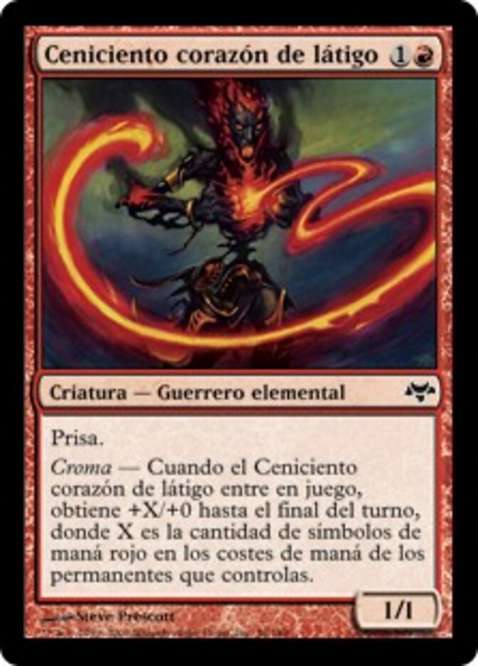 Ceniciento corazón de látigo