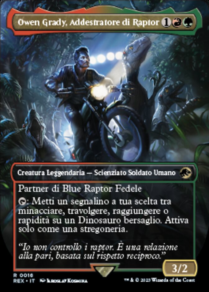 Owen Grady, Addestratore di Raptor