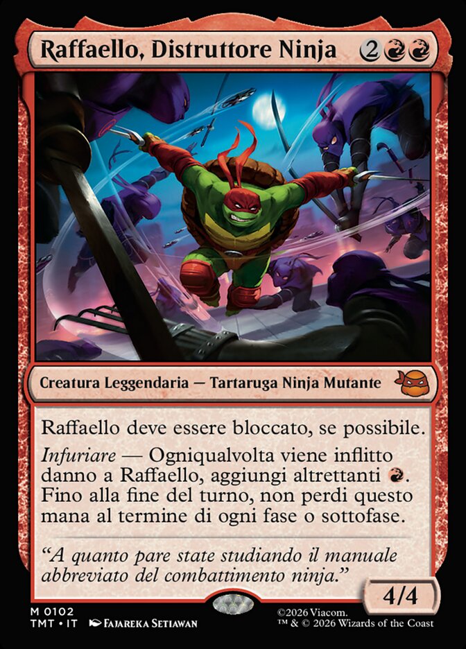 Raffaello, Distruttore Ninja