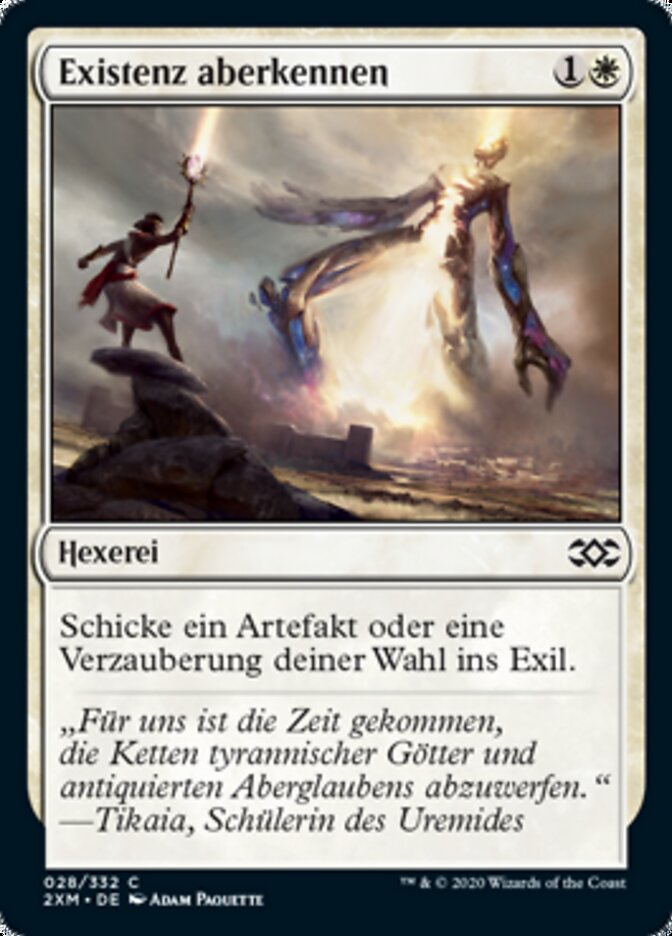 Existenz aberkennen