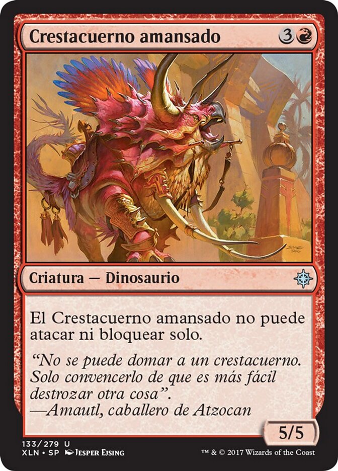 Crestacuerno amansado