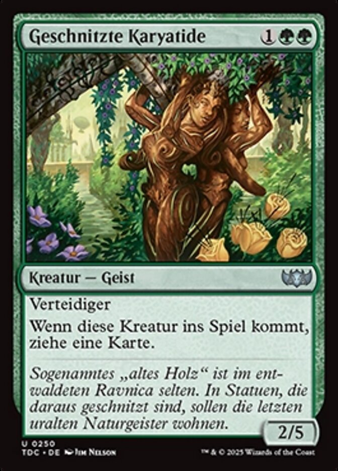 Geschnitzte Karyatide