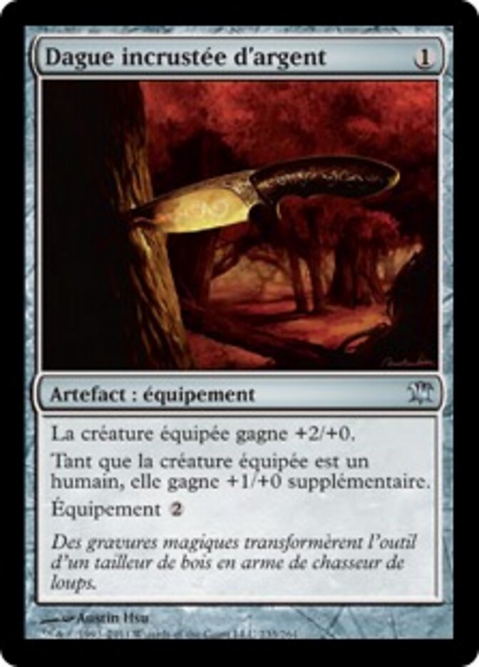 Dague incrustée d'argent