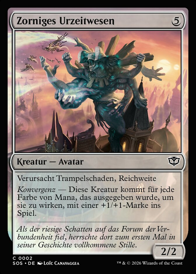 Zorniges Urzeitwesen