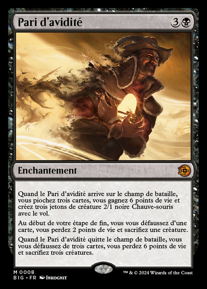 Pari d'avidité