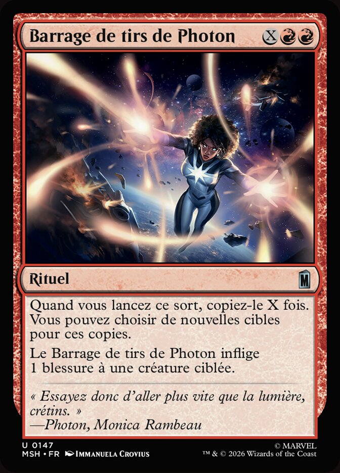Barrage de tirs de Photon
