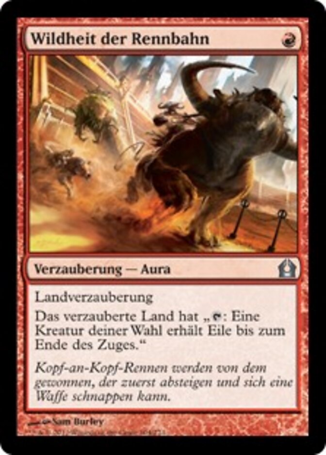 Wildheit der Rennbahn