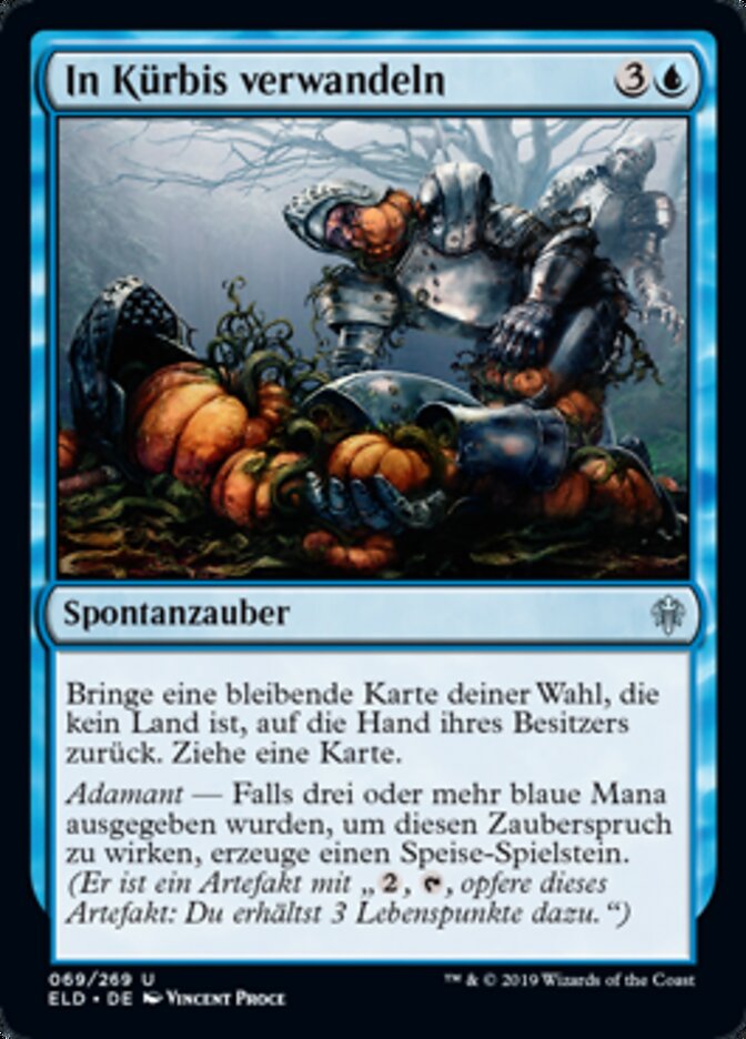 In Kürbis verwandeln