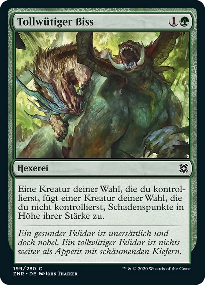 Tollwütiger Biss