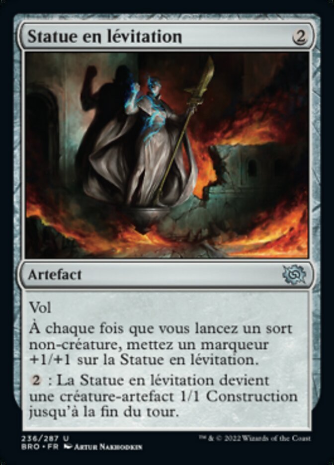 Statue en lévitation