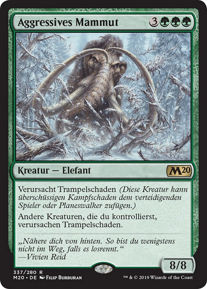 Aggressives Mammut