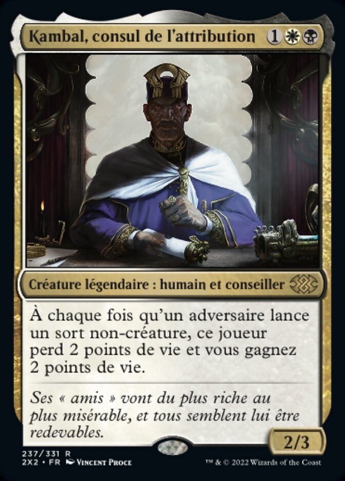 Kambal, consul de l'attribution