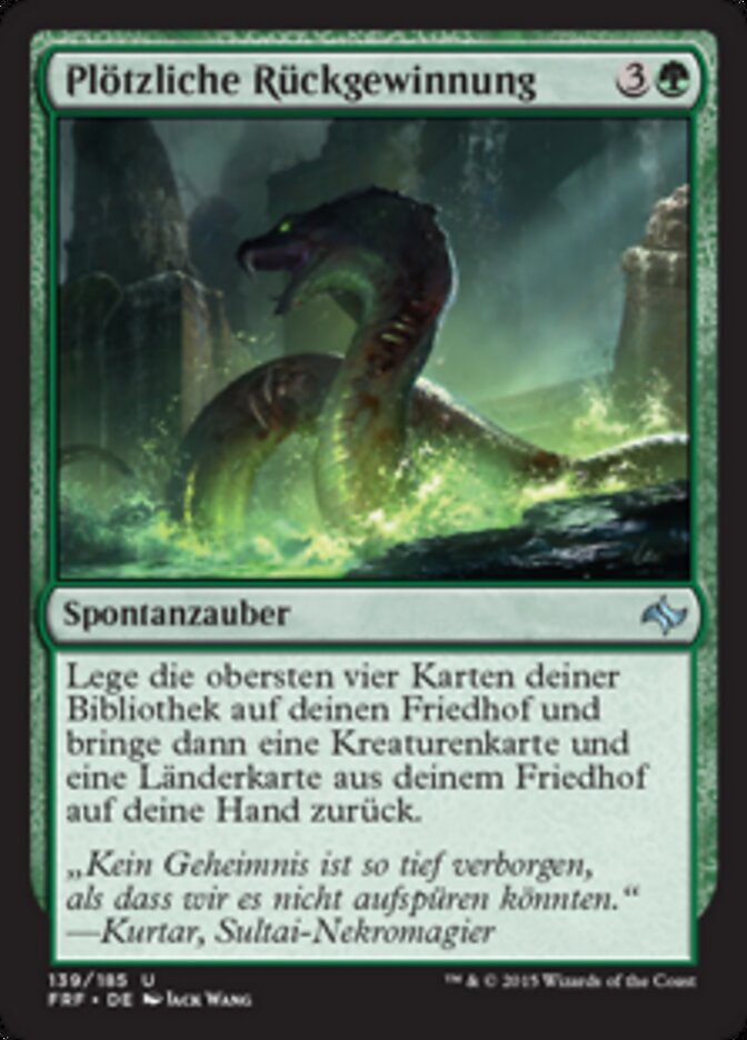 Plötzliche Rückgewinnung