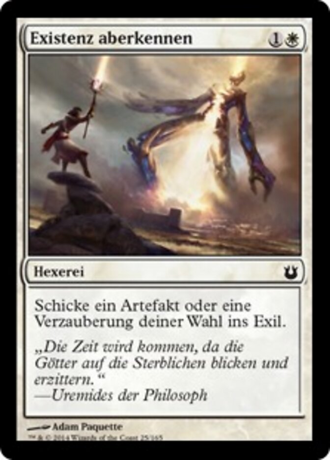 Existenz aberkennen