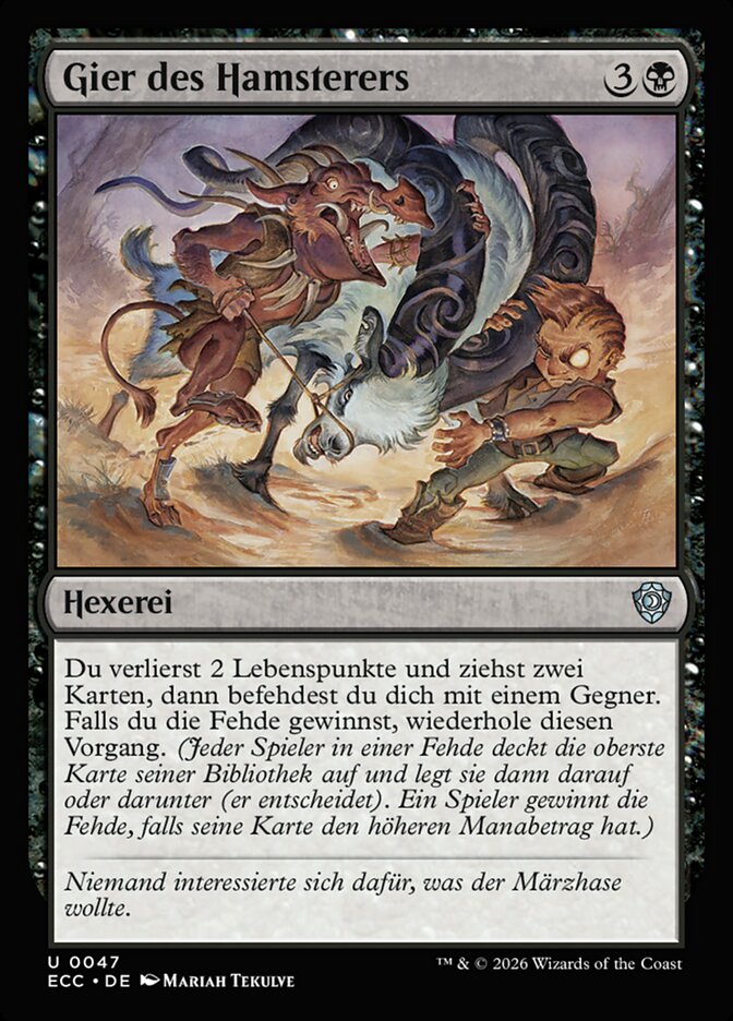 Gier des Hamsterers