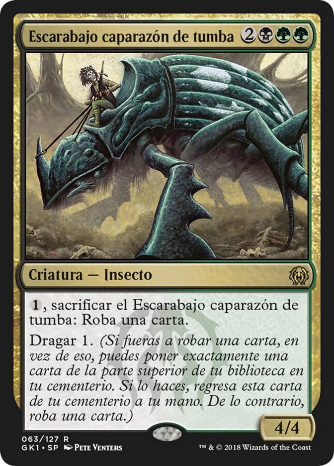 Escarabajo caparazón de tumba