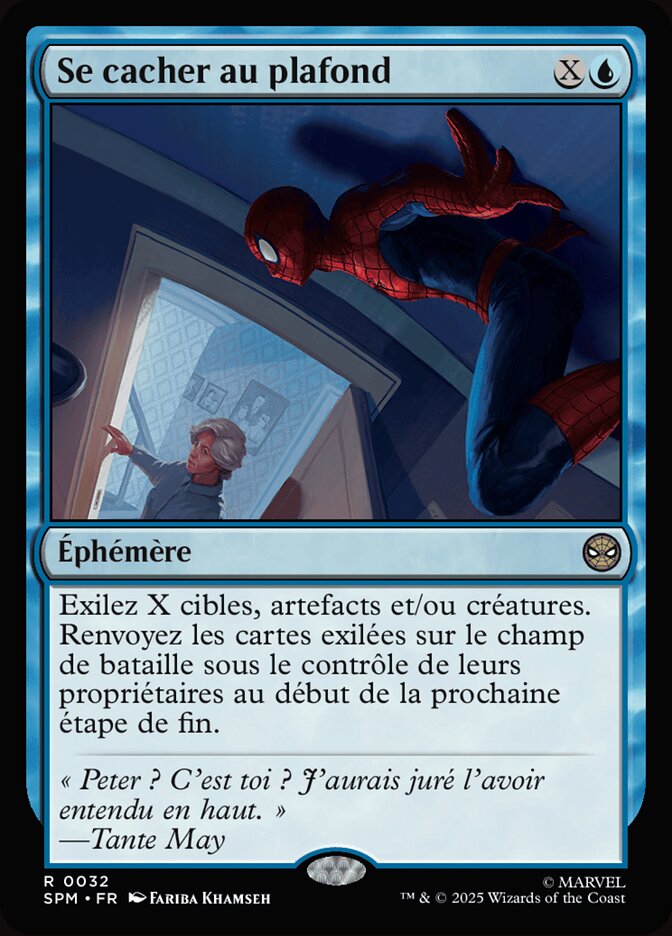Se cacher au plafond
