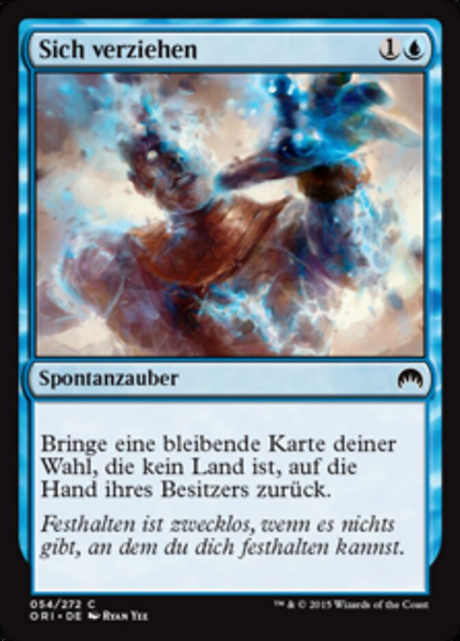 Sich verziehen