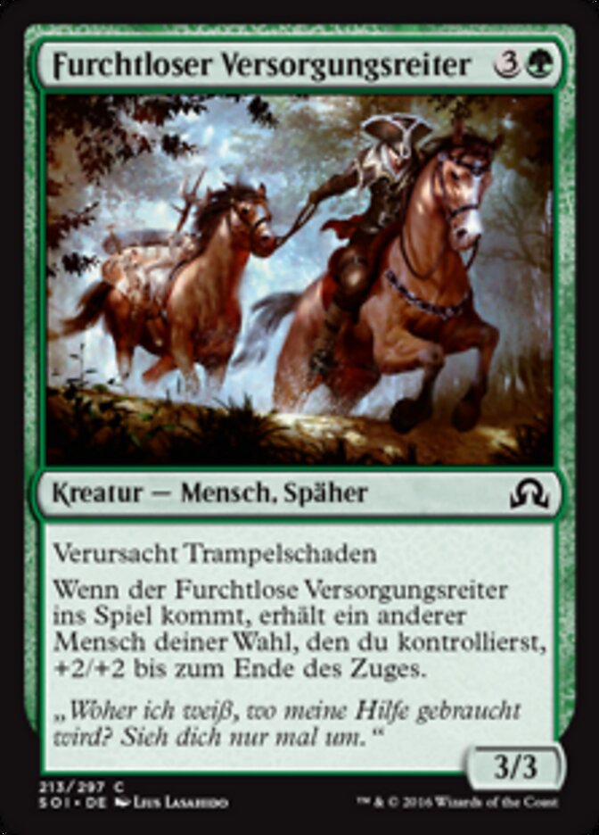 Furchtloser Versorgungsreiter