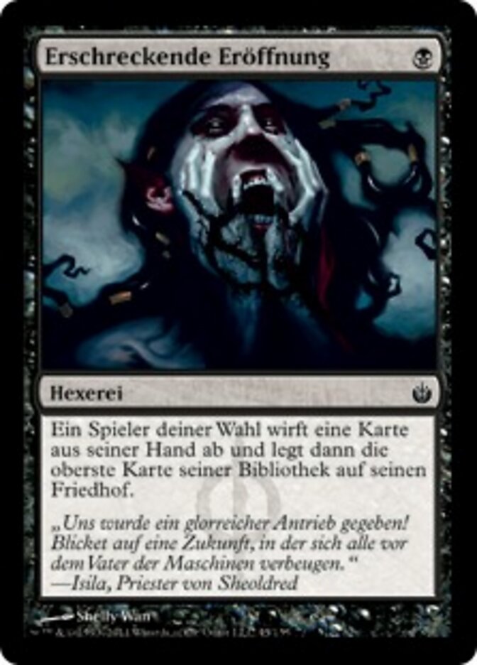 Erschreckende Eröffnung