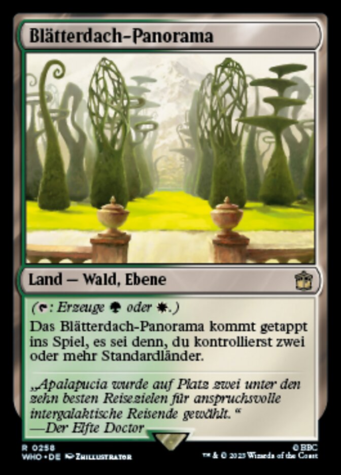 Blätterdach-Panorama