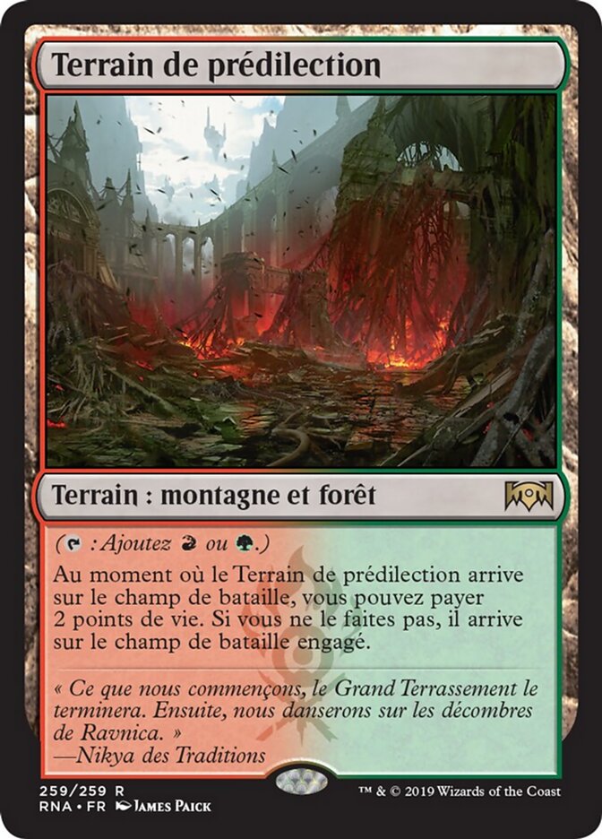 Terrain de prédilection