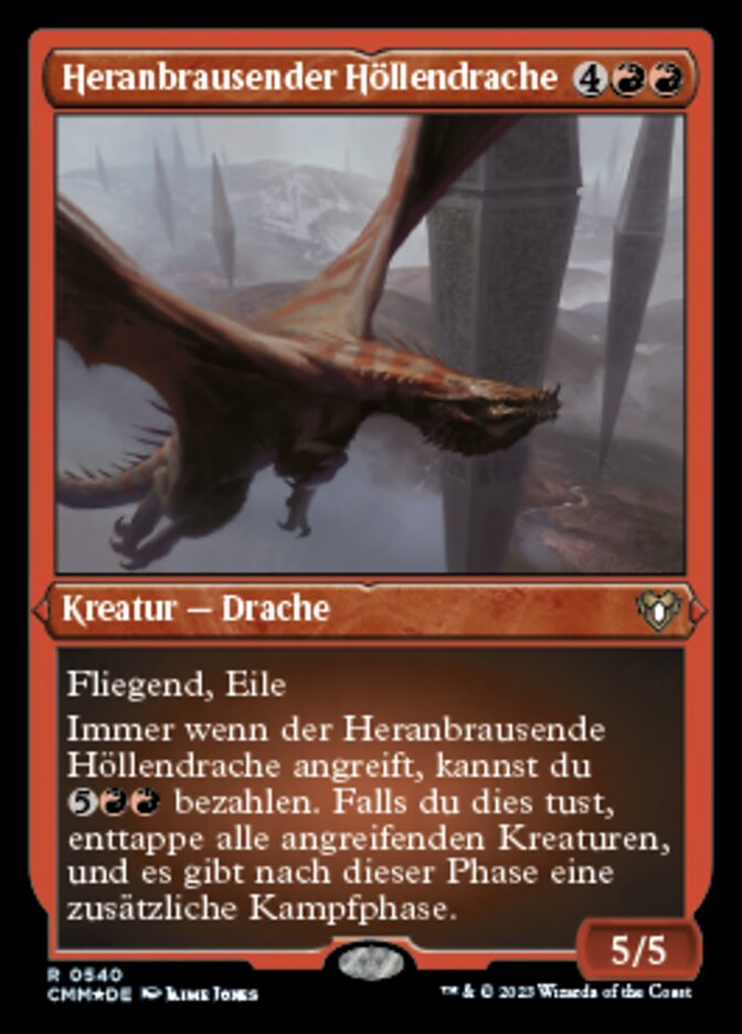 Heranbrausender Höllendrache
