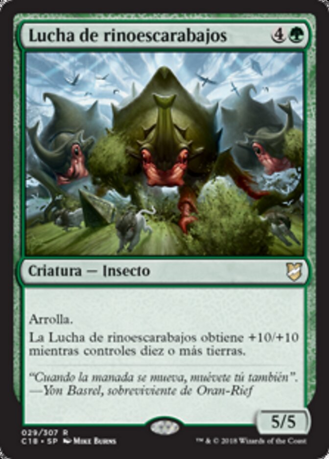 Lucha de rinoescarabajos