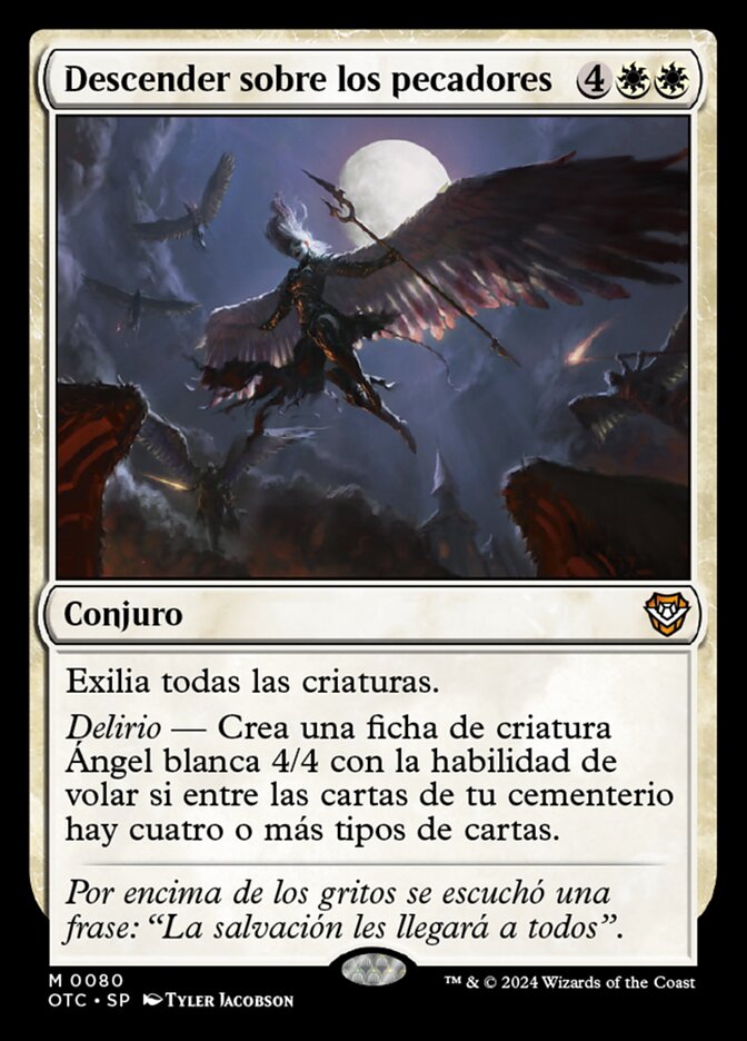 Descender sobre los pecadores