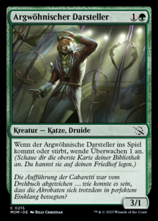 Argwöhnischer Darsteller