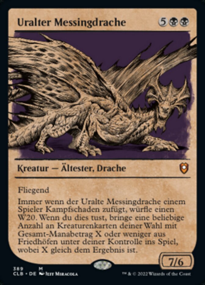 Uralter Messingdrache