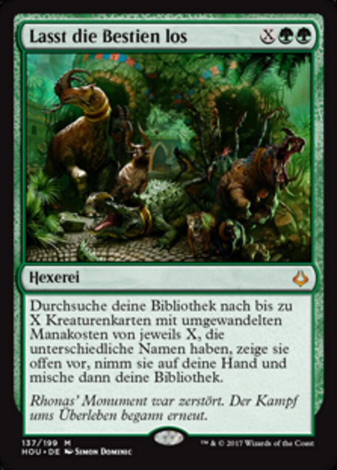 Lasst die Bestien los