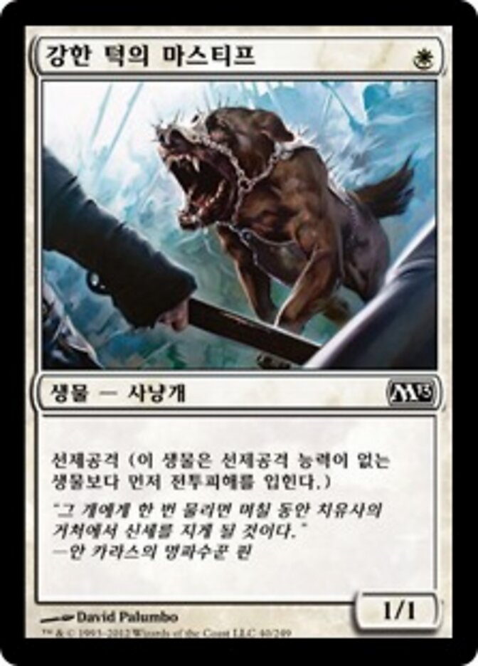 강한 턱의 마스티프